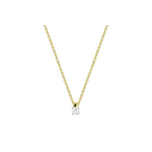 Collier Femme - Or 18 Carats - Diamant 0,14 Carats - Longueur : 42 Cm