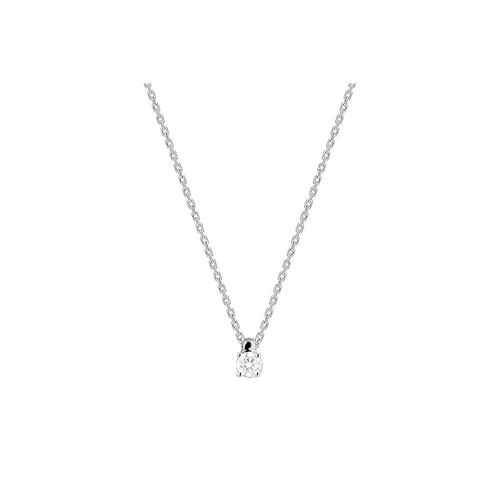 Collier Femme - Or 18 Carats - Diamant 0,14 Carats - Longueur : 42 Cm