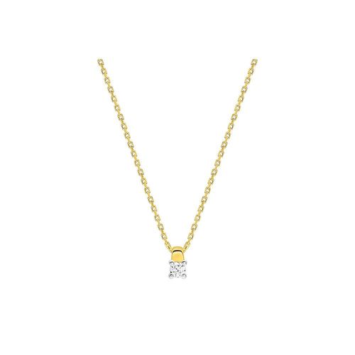 Collier Femme - Or 18 Carats - Diamant 0,08 Carats - Longueur : 42 Cm