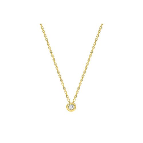 Collier Femme - Or 18 Carats - Diamant 0,04 Carats - Longueur : 42 Cm