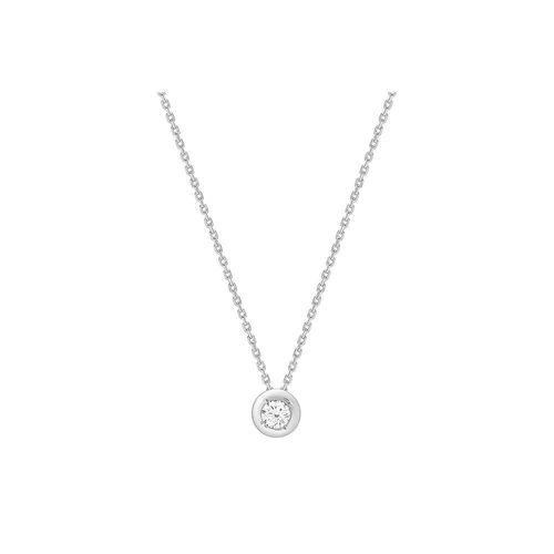 Collier Femme - Or 18 Carats - Diamant 0,18 Carats - Longueur : 42 Cm