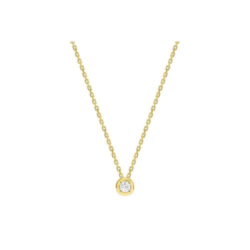 Collier Femme - Or 18 Carats - Diamant 0,08 Carats - Longueur : 42 Cm
