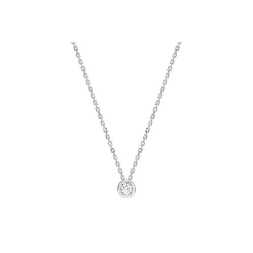 Collier Femme - Or 18 Carats - Diamant 0,08 Carats - Longueur : 42 Cm