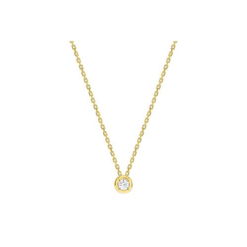 Collier Femme - Or 18 Carats - Diamant 0,08 Carats - Longueur : 42 Cm
