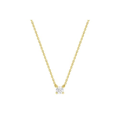 Collier Femme - Or 18 Carats - Diamant 0,2 Carats - Longueur : 42 Cm