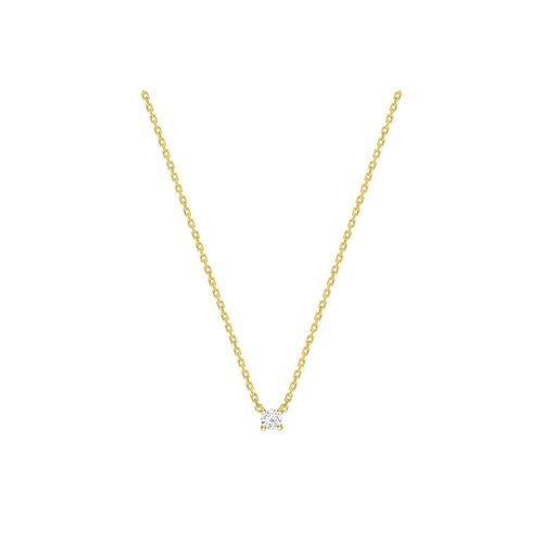 Collier Femme - Or 18 Carats - Diamant 0,08 Carats - Longueur : 42 Cm