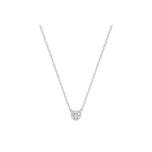 Collier Femme - Or 18 Carats - Diamant 0,15 Carats - Longueur : 42 Cm