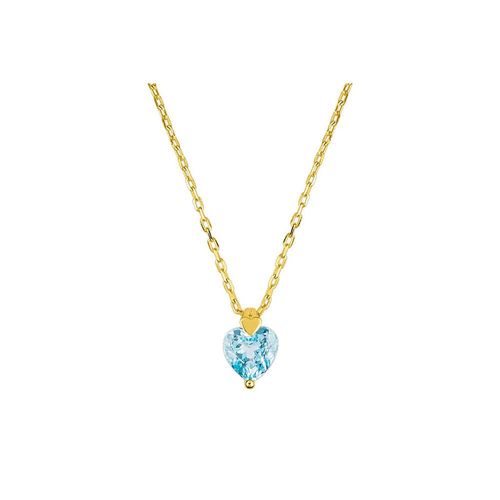 Collier Femme - Topaze - Or 18 Carats - Longueur : 42 Cm
