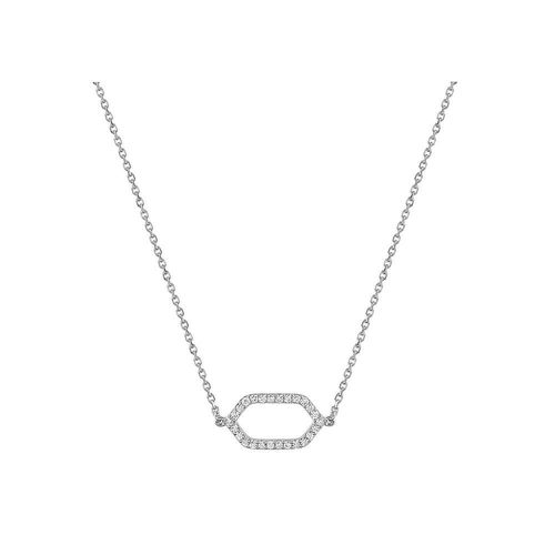 Collier Femme - Or 18 Carats - Diamant 0,16 Carats - Longueur : 42 Cm