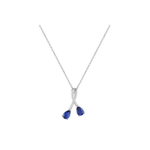 Collier Femme - Saphir - Or 18 Carats - Longueur : 42 Cm