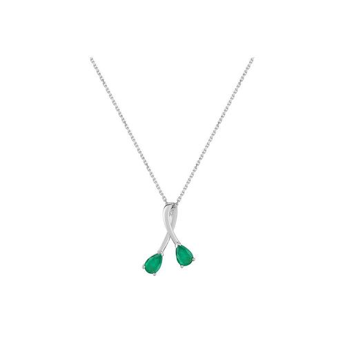 Collier Femme - Émeraude - Or 18 Carats - Longueur : 42 Cm