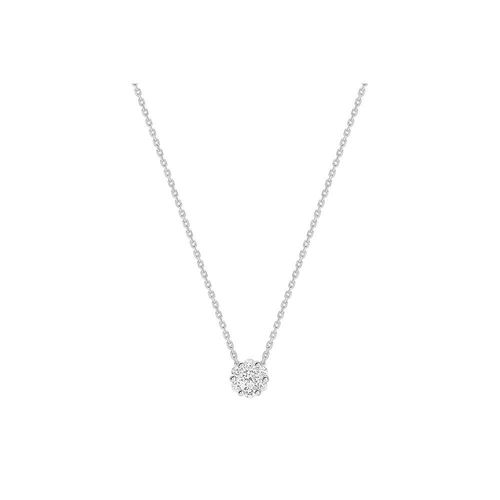 Collier Femme - Or 18 Carats - Diamant 0,25 Carats - Longueur : 42 Cm
