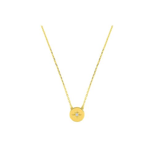 Collier Femme - Oxyde De Zirconium - Or 18 Carats - Longueur : 42 Cm