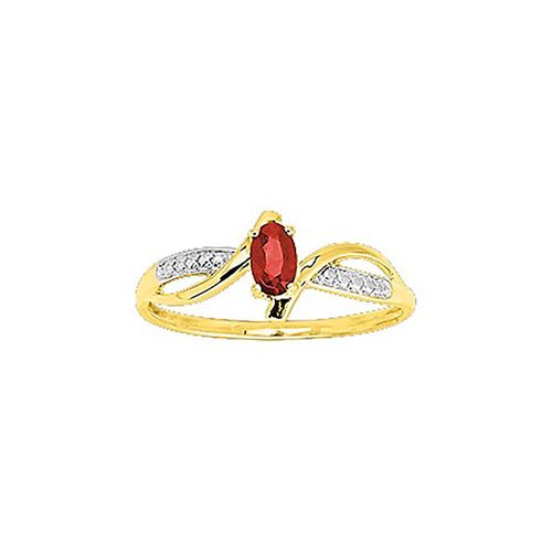 Bague Femme - Rubis - Or 9 Carats