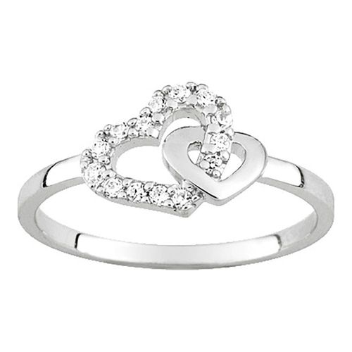 Bague Coeur Femme - Argent 925 - Oxyde De Zirconium