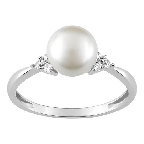 Bague Perle Femme - Oxyde De Zirconium - Argent 925
