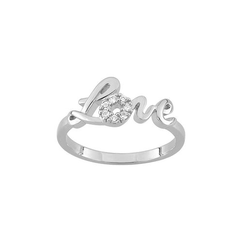 Bague Love Femme - Oxyde De Zirconium - Argent 925