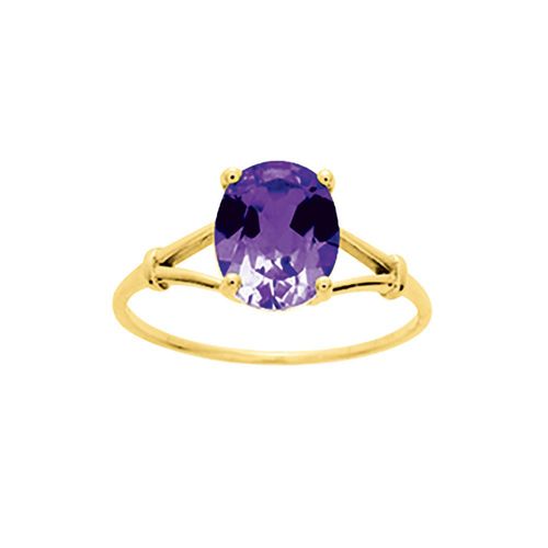 Bague Femme - Améthyste - Or 9 Carats