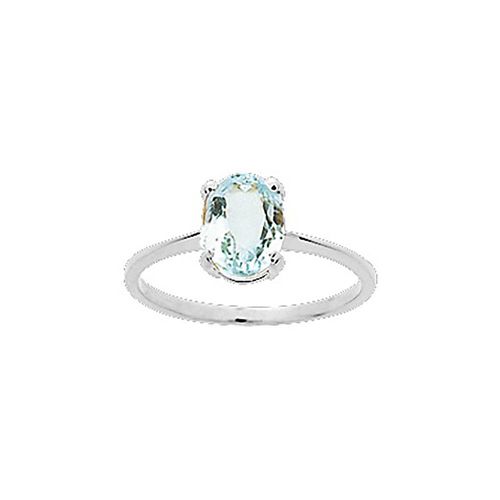 Bague Femme - Aigue Marine - Or 9 Carats