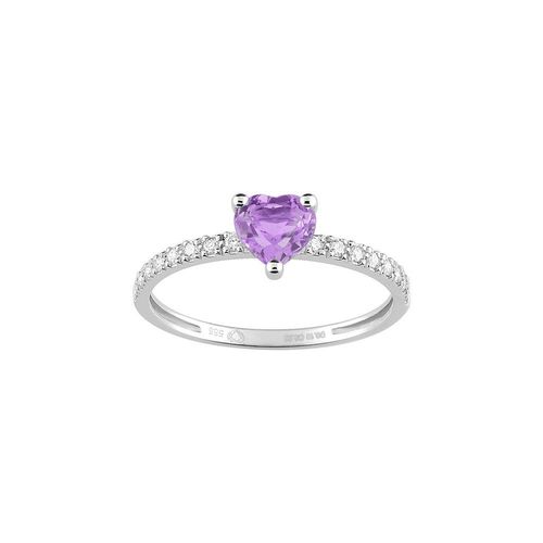 Bague Coeur Femme - Améthyste - Or 9 Carats