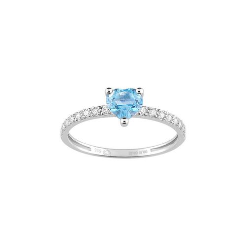 Bague Coeur Femme - Topaze - Or 9 Carats