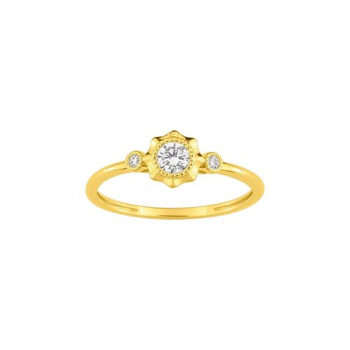 Bague Femme - Oxyde De Zirconium - Or 9 Carats