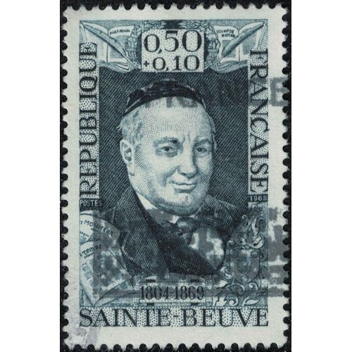 France 1969 Oblitéré Used Charles Augustin Sainte Beuve Critique Littéraire Y&t Fr 1592 Su