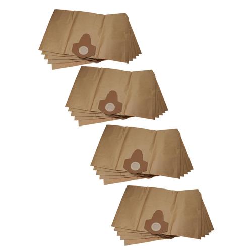 vhbw 20x Sacs compatible avec Parkside PNTS 1500 B3 IAN 97734, PNTS 1500 C4, PNTS 1500 D5 aspirateur - papier, 38,5cm x 26cm marron