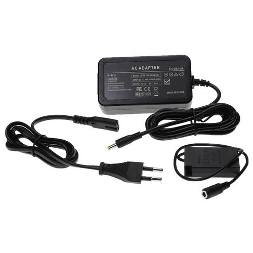 vhbw Bloc d'alimentation, chargeur adaptateur compatible avec Nikon 1 S2, 1 J4 appareil photo, caméra vidéo - Câble 2m, coupleur DC