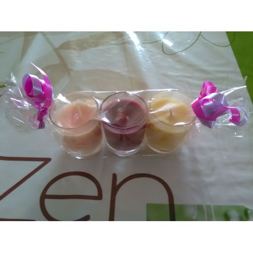 3 Bougies Avec Verre