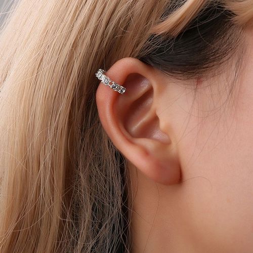 Version Coreenne De Boucles D'oreilles Simples En Forme De U Avec Pince D'oreille De Forage Boucles D'oreilles Boucle D'oreille Dynamitage Spot Une Generation De Cheveux