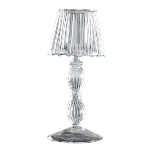 Chandelier Transparent Porte Bougies En Verre Avec Cristal Abat Jour Clair Chandeliers De Mariage Dîner Aux Chandelles Décoration