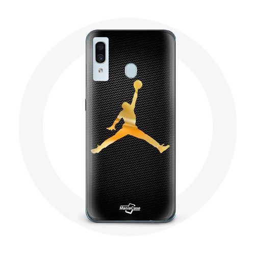 Coque Pour Samsung Galaxy A20e Air Michael Jordan Logo Jaune