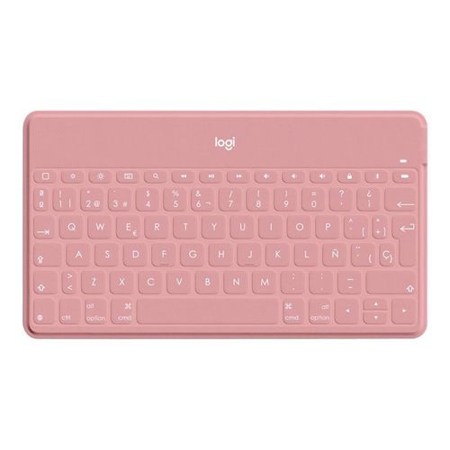 Logitech Keys-To-Go - Clavier - sans fil - Bluetooth - QWERTY - Espagnol - rose blush - pour Apple iPad/iPhone/TV