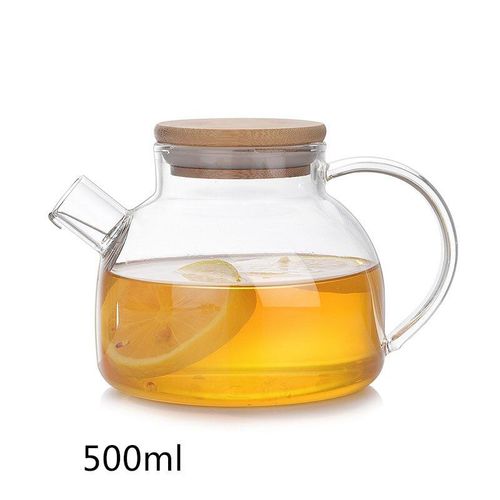 Infuseur À Thé En Verre Résistant À La Chaleur, Avec Couvercle En Bois, Fleur Thé Puer Bouilloire Tasse À Café, Ensemble De Théière Cuisine, Salle À Manger Et Bar Lbs