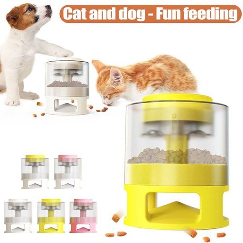 Distributeur De Nourriture À Pression Lente Pour Chien, Dispositif D'alimentation Lente, Bouton Sans Pression Pour Faire Sortir La Nourriture