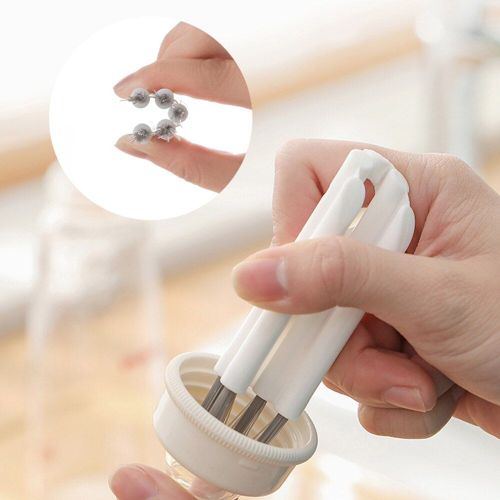 Brosse De Nettoyage Flexible Multifonctionnelle Pour Couvercle De Tasse, Outil De Décontamination Pour Ménage