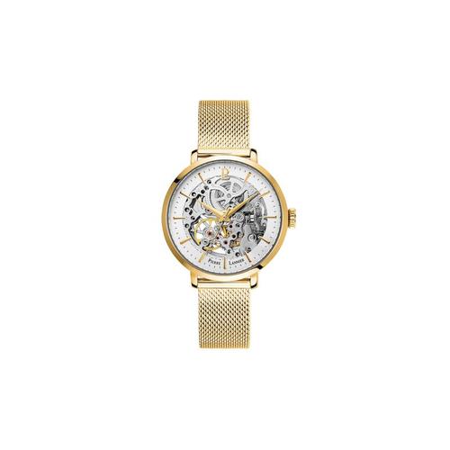 Montre Femme Automatique Pierre Lannier Squelette Acier Milanais Doré