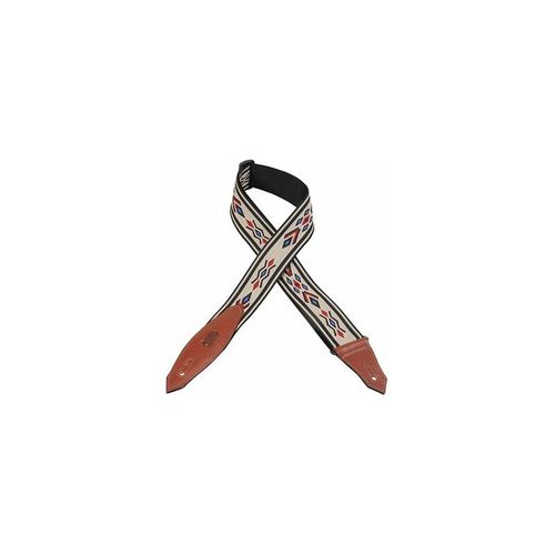 Levy's Mssn80-Mlt - Sangle Jacquard Embout Cuir - Multi Color
