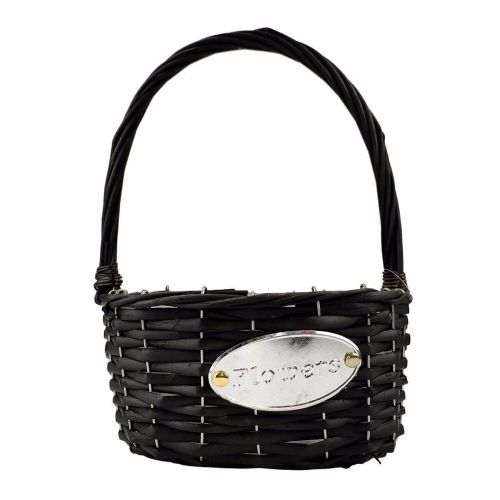Panier En Rotin Tissé À La Main De Forme Ovale (Fleurs) Avec Cadre En Fer Pour Support De Jardinière, Pot Succulent Artisanal, Décoration De Maison
