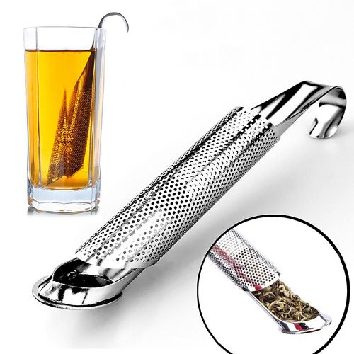 Passoire À Thé En Acier Inoxydable, En Forme De Tuyau, Infuseur À Feuilles Mobiles, Filtre À Épices, Tasse Suspendue, Accessoires Pour Café Et Thé, 1 Pièce