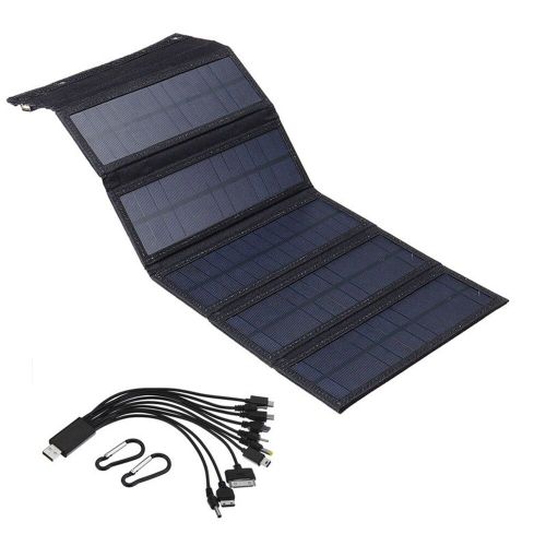Chargeur De Cellules Solaires 9w Pliable Usb 5v, Panneaux Solaires D'extérieur Pour Téléphone, Fournitures De Camping De Voyage En Plein Air