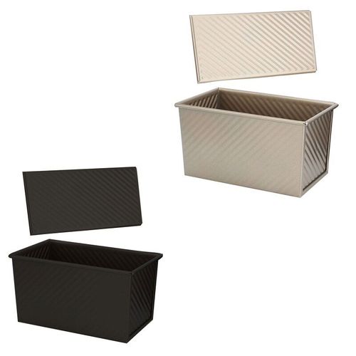 Poêle À Pain Ondulée Antiadhésive, Rectangulaire, Avec Couvercle, Pour La Cuisson Au Four, 53ca