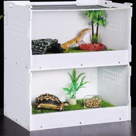 Boîte D'alimentation Pour Insectes, Conteneur Transparent À Double Couche Pour Reptiles, Terrarium En Acrylique Pour Araignée Et Petit Serpent, Facile À Assembler