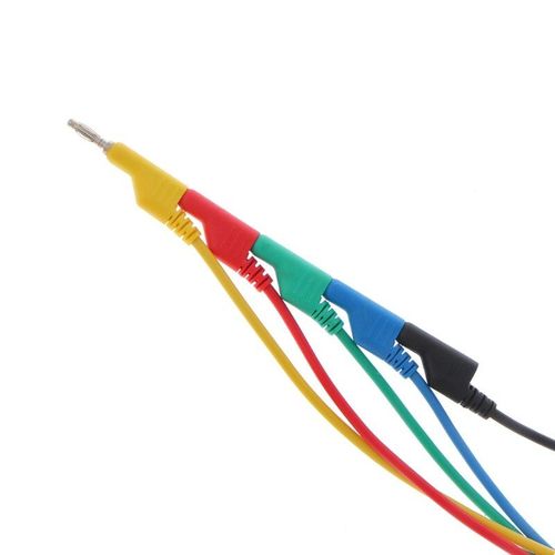 Câble de Test à double fiche banane de 4mm, câble de Test lisse pour multimètre 1m 5 couleurs 5 pièces