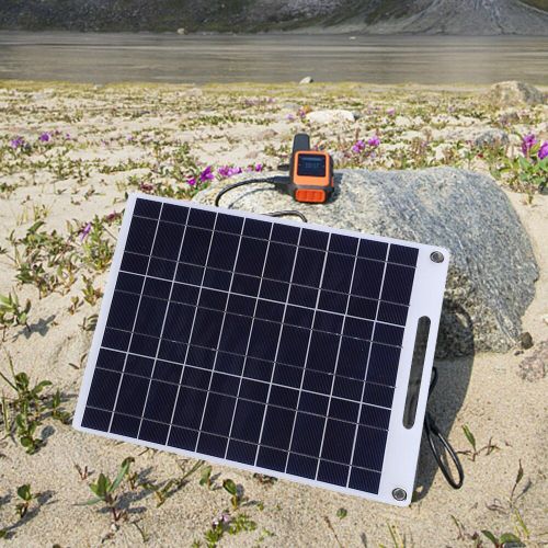 Panneau Solaire 30w Avec 2 Mousquetons Double Usb, Flexible, Portable, Pour L'extérieur, Chargeur De Téléphone Portable