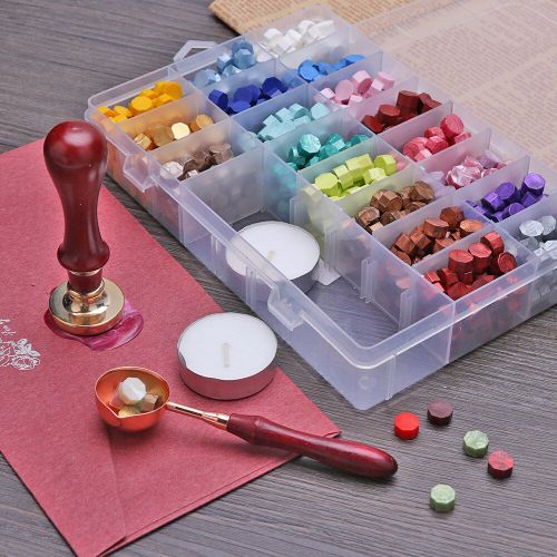 Sceau De Cire Octogonal, 1 Boîte, Vintage, Bricolage, Tablette, Sceau Dédié, Perles De Cire De Mariage, Sceau De Cire Ancien