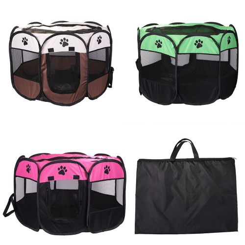 Tente De Transport Pliable Pour Animaux De Compagnie, Cage Multifonctionnelle Pour Chien, Facile À Utiliser, Clôture Octogonale, Tente Respirante Pour Chat