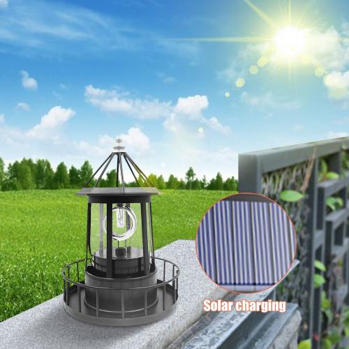 Lampe Solaire Led Avec Capteur De Décoration, Luminaire Rotatif, Idéal Pour Un Jardin, Une Pelouse, Une Cour Ou Une Maison