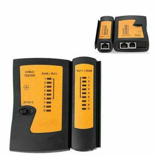 Testeur de câble réseau RJ11 RJ12, 1 pièce, 105x110mm RJ-45, Cat5 Cat6 UTP, noir, léger